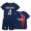 Original Trikotsatz Paris Saint-Germain 2023-24 Sergio Ramos 4 Heimtrikot Für Kinder